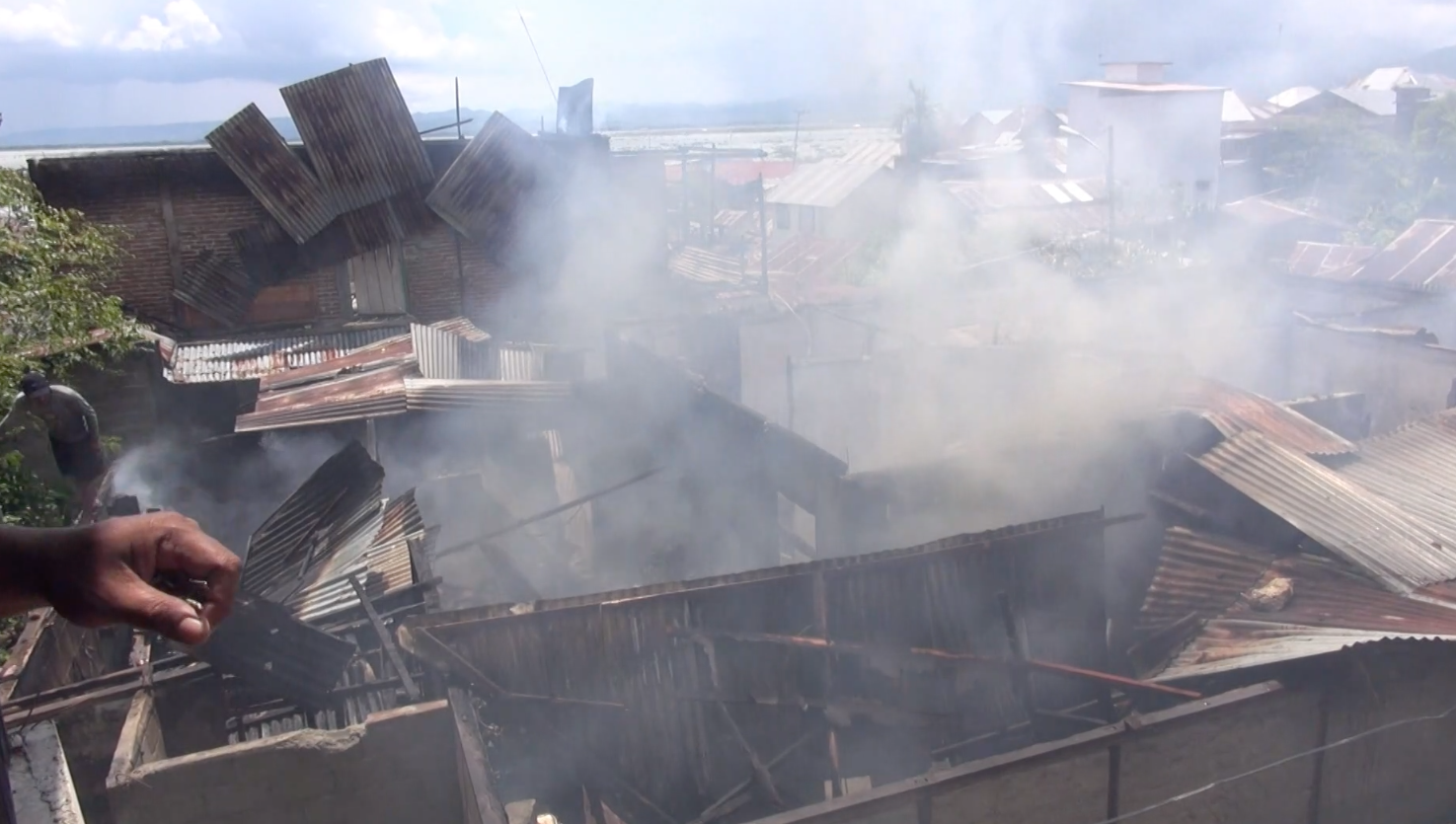 Dua Rumah di Kelurahan Dembe, Kota Gorontalo, Ludes Terbakar