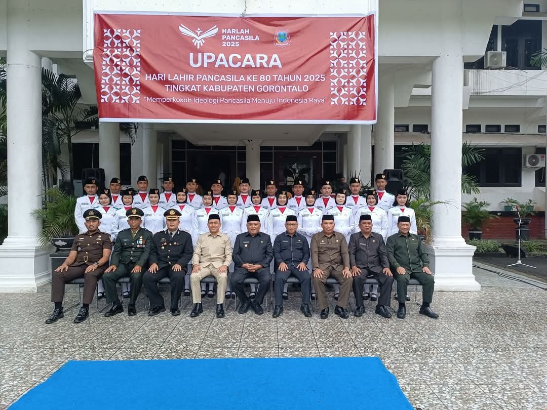 Pemkab Gorontalo Gelar Upacara Peringatan Hari Lahir Pancasila