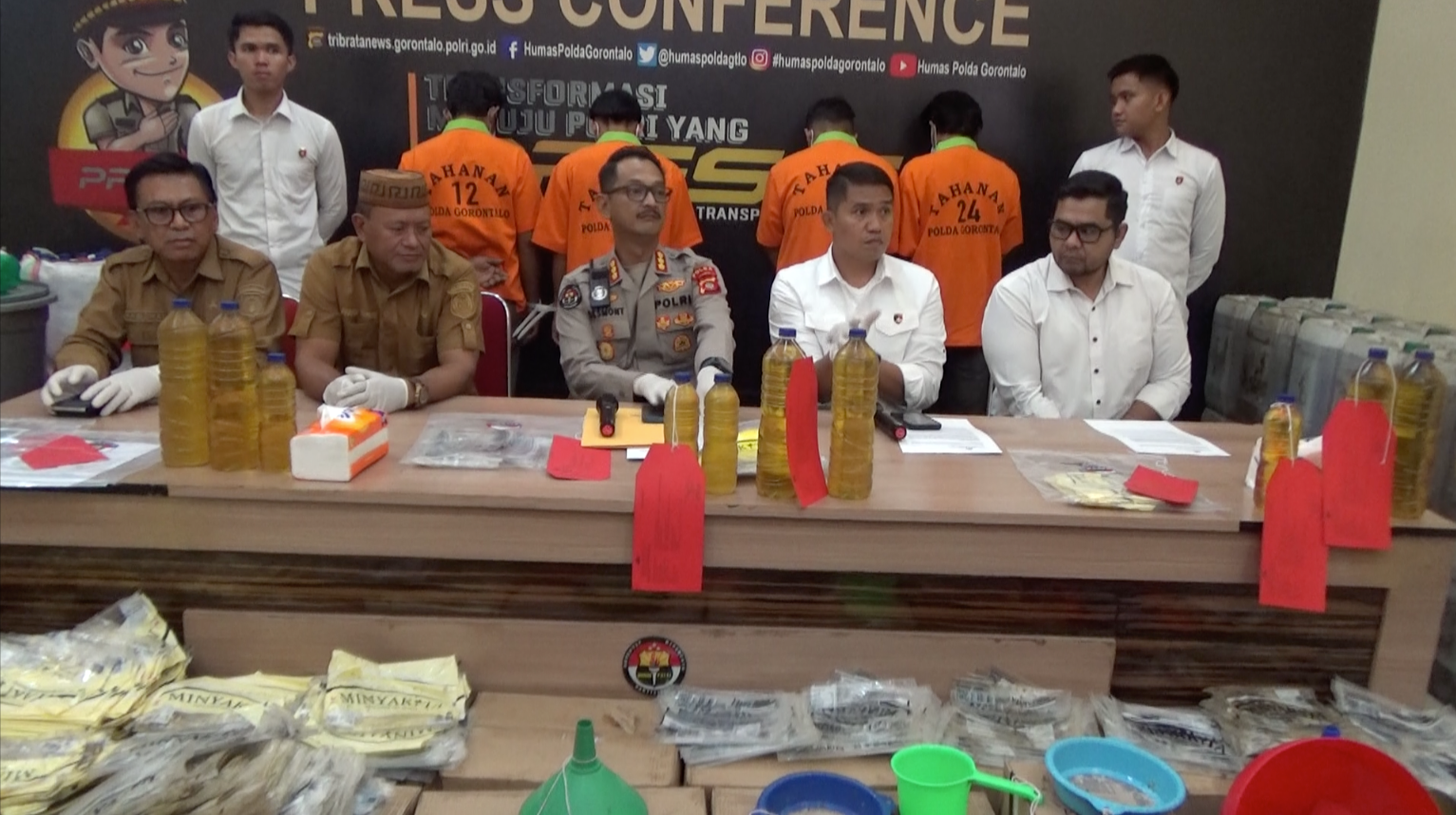 Polda Gorontalo dan Satgas Pangan Ringkus 4 Pelaku Repacking Minyak Goreng Subsidi