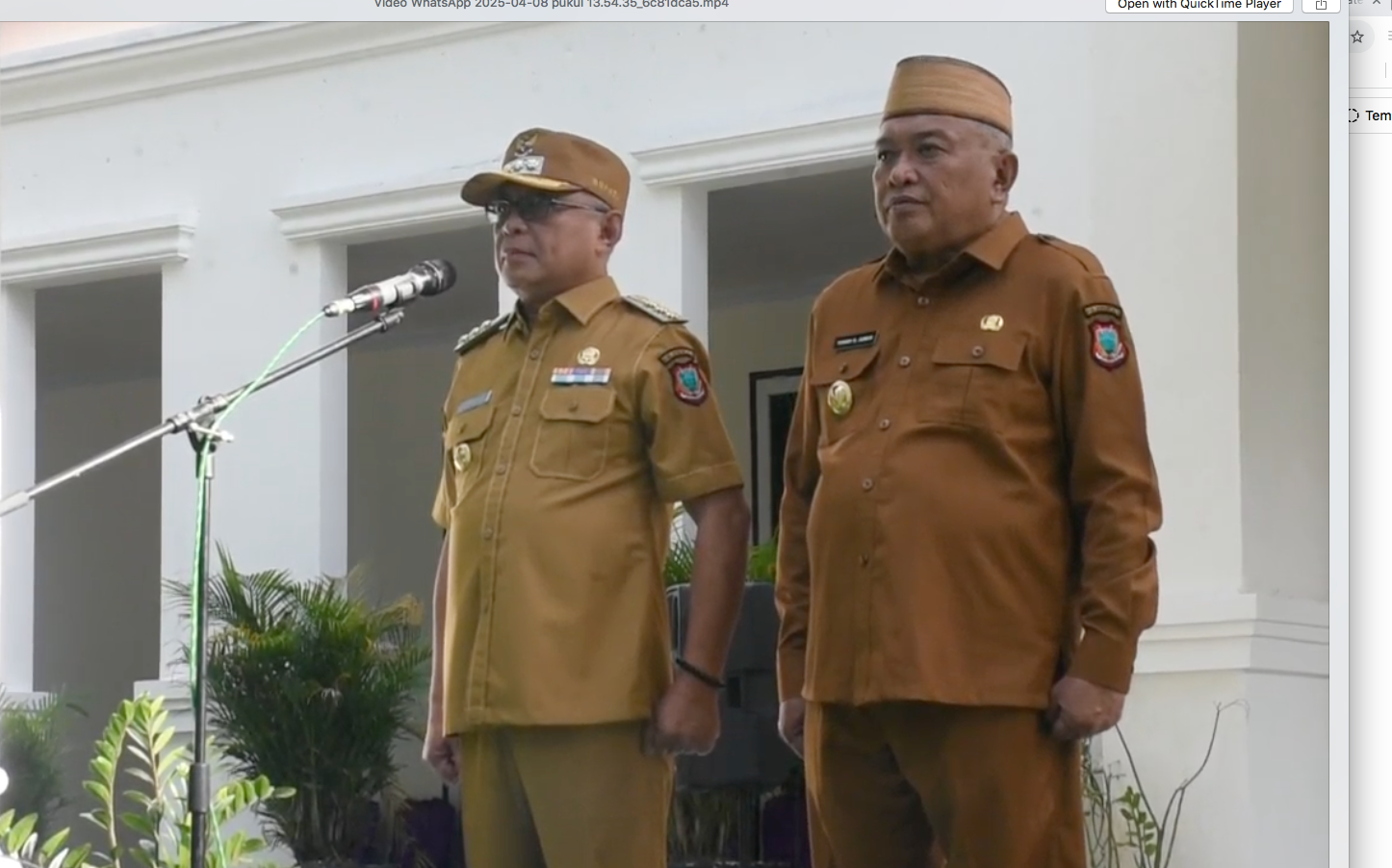 Bupati Gorontalo Sofyan Puhi didampingi Wakil Bupati Toni Yunus Pimpin Apel Kerja Perdana Pasca Cuti Lebaran