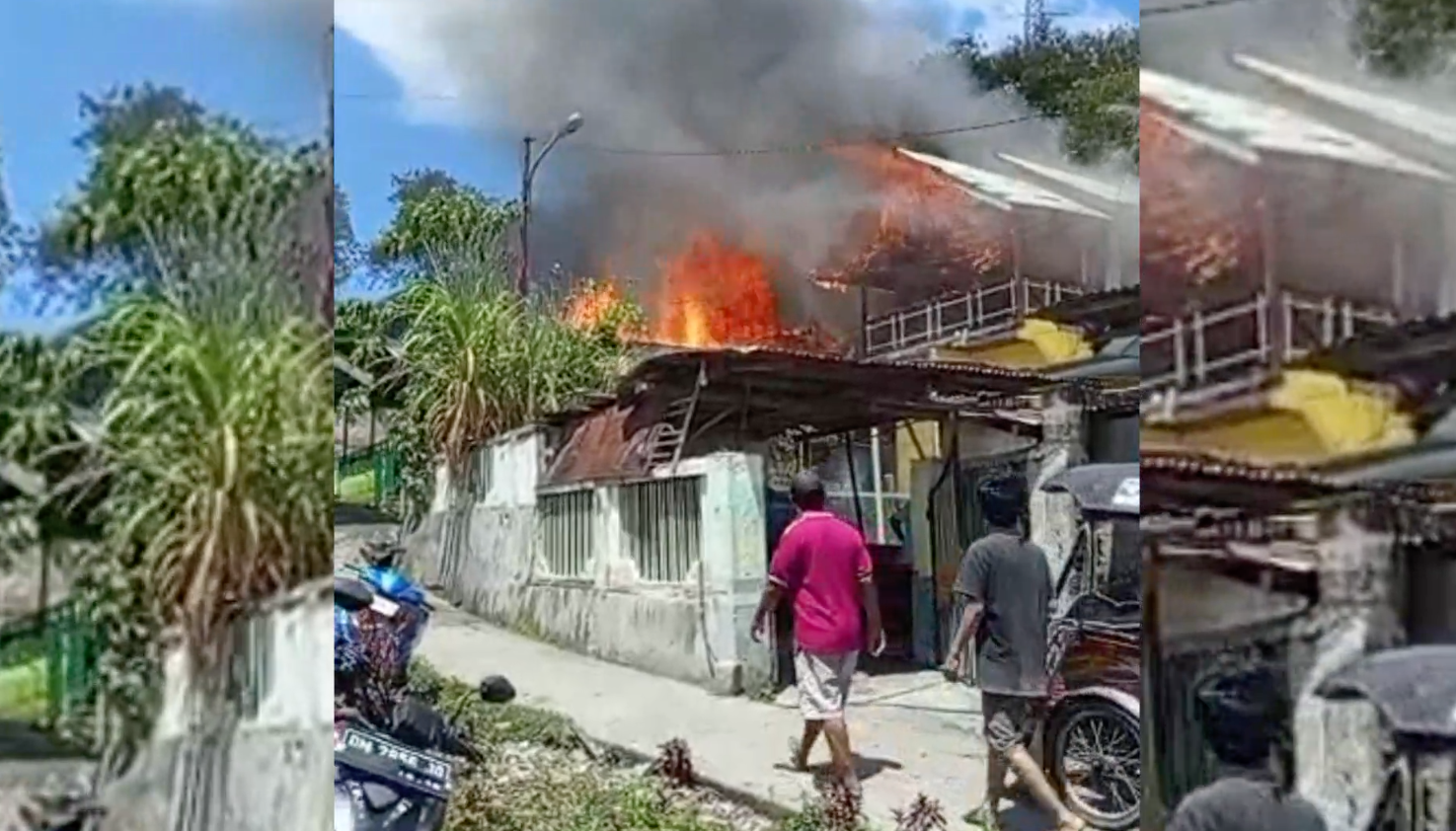 Dua Rumah di Kelurahan Dembe, Kota Gorontalo, Ludes Terbakar