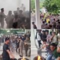 Unjuk Rasa Sopir Truk di Rumah Dinas Gubernur Ricuh, Massa dan Petugas Sempat Terlibat Ketegangan