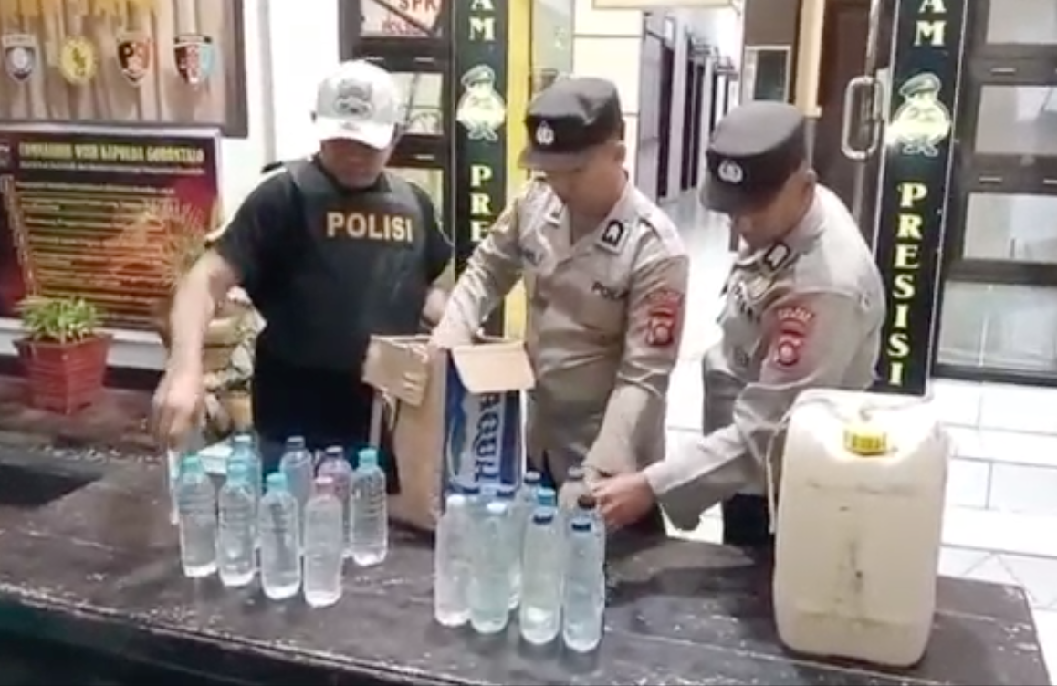 Polsek Tapa Gagalkan Upaya Penyelundupan Miras di Jalur GORR